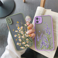 Motyl lawenda Higan kwiat etui na telefon dla iphone 6s 7 8 plus SE 2 12 13 mini 11 pro max X XR XS Max twarde, odporne na wstrząsy etui 1